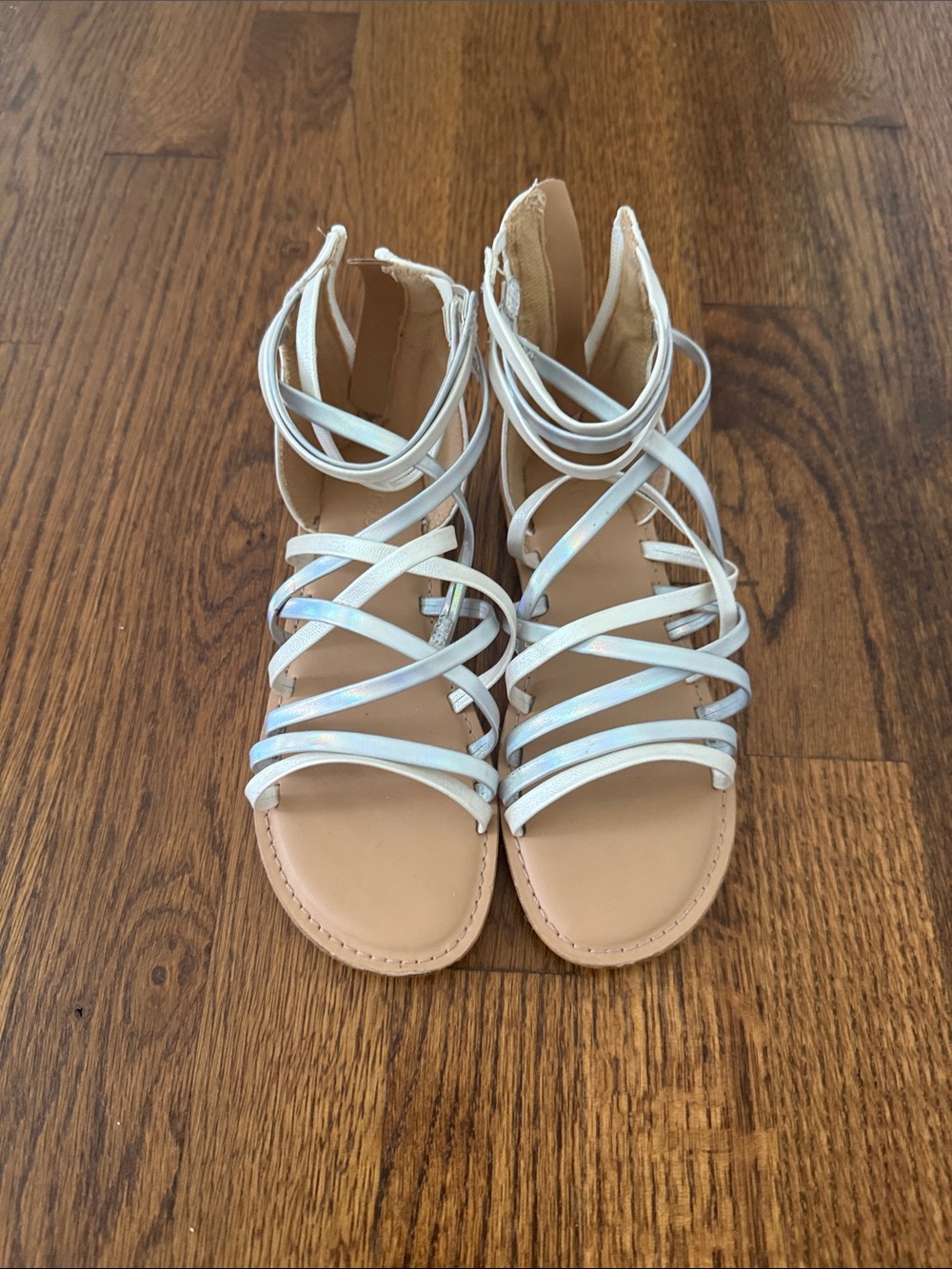 Cat & Jack White Strappy Gladiator Girls' Sandals